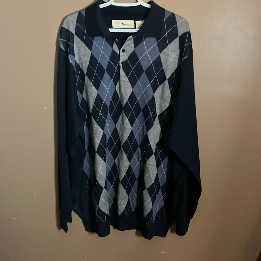 😄Big and tall argyle sweater NWT old stock